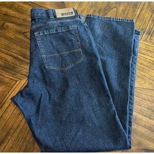 Duluth Trading Co Mens Dark Wash Relaxed Fit Flex Weekender Jeans 38x34